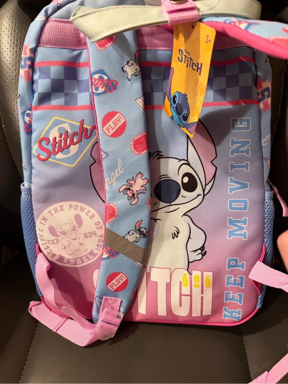 Disney Stitch Kids Backpack - Light Blue & Pink